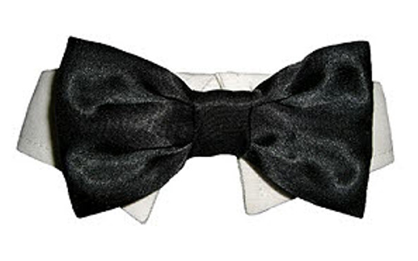 Dog Bow Tie - Black Satin