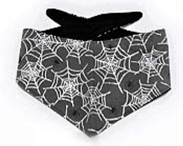 Halloween Dog Bandana - Gray Spiders