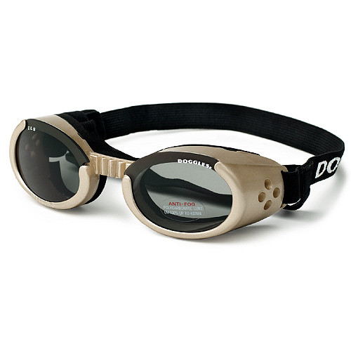 Chrome ILS Doggles with Smoke Lens Dog Sunglasses