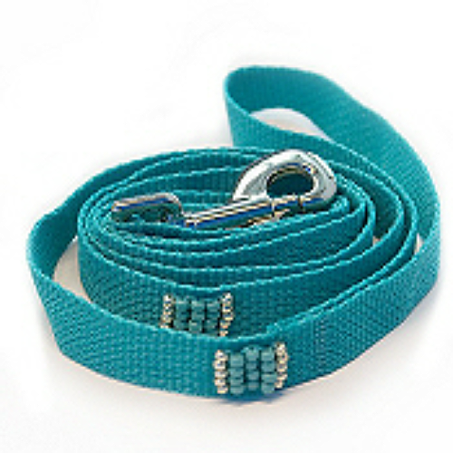 Southwestern Beaded Turquoise Dog Leash