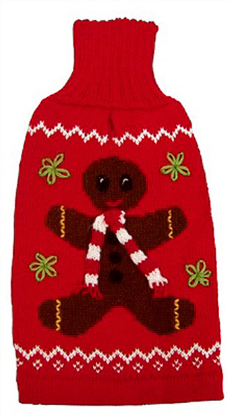 Alpaca Dog Sweater - Gingerbread Man