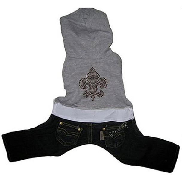 Fleur de lis Hoodie Dog Pant Jumper