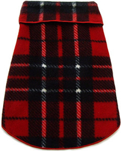 Red Blanket Plaid Pet Dog Pullover