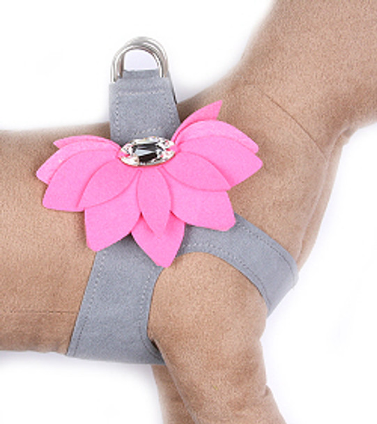 Platinum / Perfect Pink Water Lily Step in Dog Harness