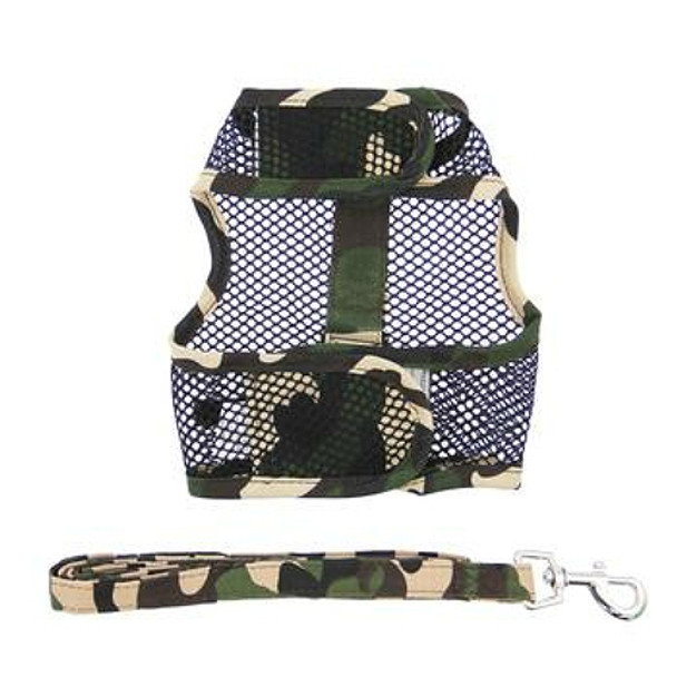 Camo Netted Harness with Leash by Doggie Design