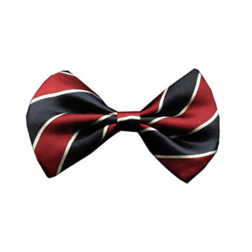 Classic Stripe Navy & Burgundy Dog Bow Tie