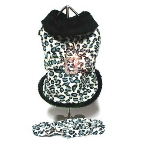 Blue Snow Leopard Dog Coat by Doggie Design