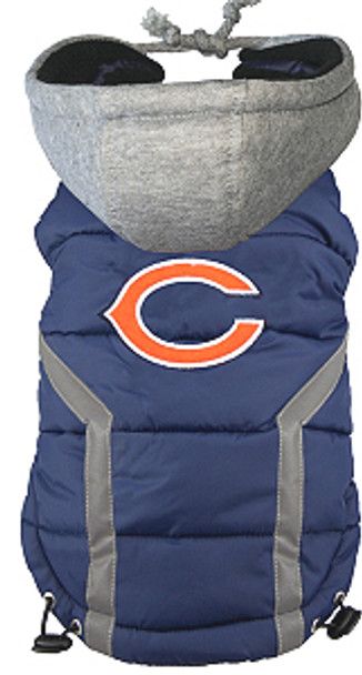 NFL Chicago Bears Licensed Dog Puffer Vest Coat - S - 3X