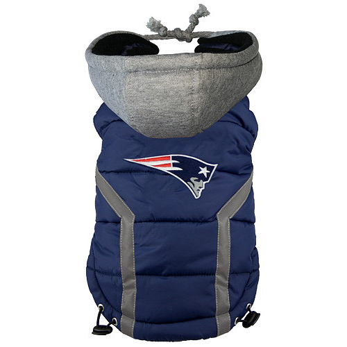 NFL New England Patriots Licensed Dog Puffer Vest Coat  S-3X