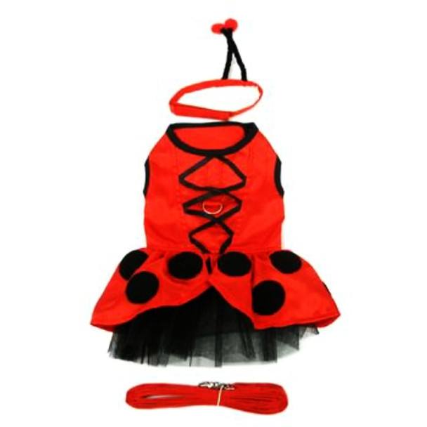Lady Bug Fairy Dog Costume Dress -Small & Large Dogs