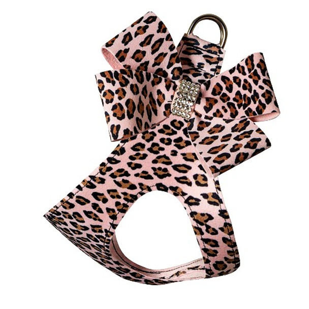 Pink Cheetah Couture Nouveau Bow Step In Dog Harness by Susan Lanci