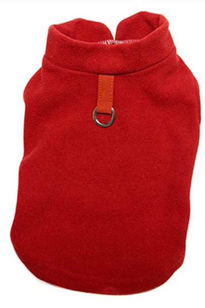 Dog Pullover Fleece Vest - Red