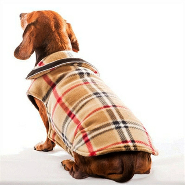 Scottish Plaid Camel Dog Coats -Size 18