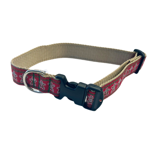 Christmas Dog Collars - Gingerbread Men - 3/4 & 1 1/4