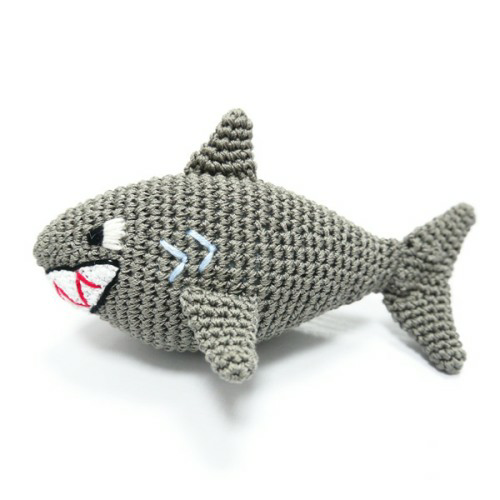 Shark PAWer Squeaker Dog Toy