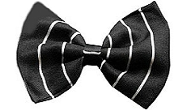 Black & White Pinstripe Dog Bow Tie - Small & Medium