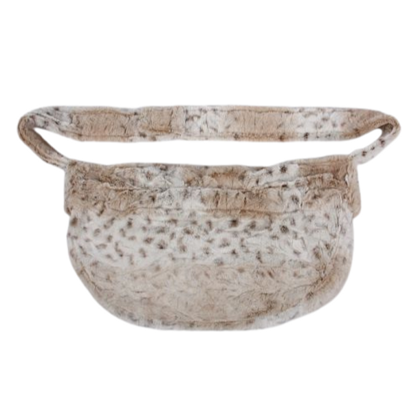 Soft Snow Leopard Fur Cuddle Dog Carrier by Susan Lanci