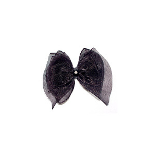 Dog Bows - Black Fairy Wings Bow Barrettes