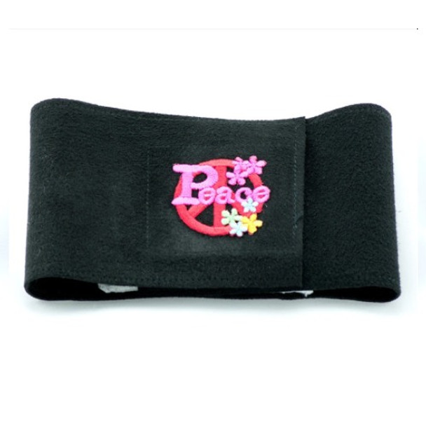 Black Peace Sign Dog Wizzer Bellyband