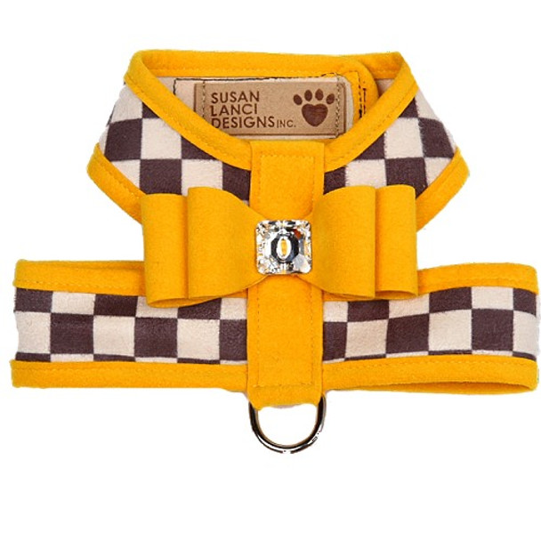 Windsor Check Contrasting Trim Tinkie Dog Harness - Marigold