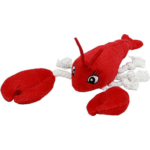 Plush Red Lobster Dog Toy