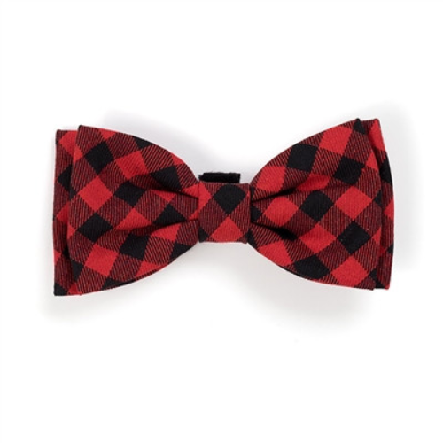 Red Buffalo Plaid Pet Dog Bow Tie