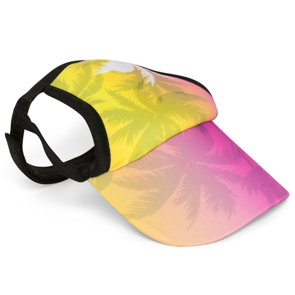 Palm Tree Pink Sun Protective Dog Visor Hats