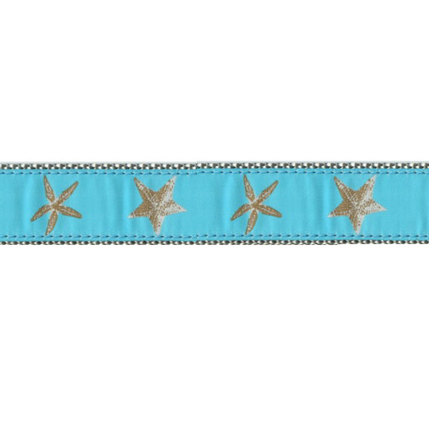 Aqua Starfish 3/4 & 1.25 inch Dog Collar, Harness, & Leash