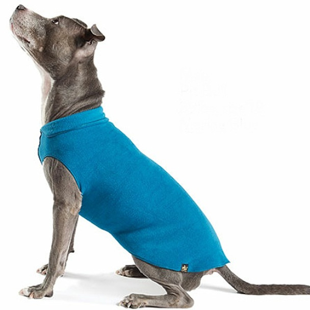 Gold Paw Stretch Fleece - Marine Blue