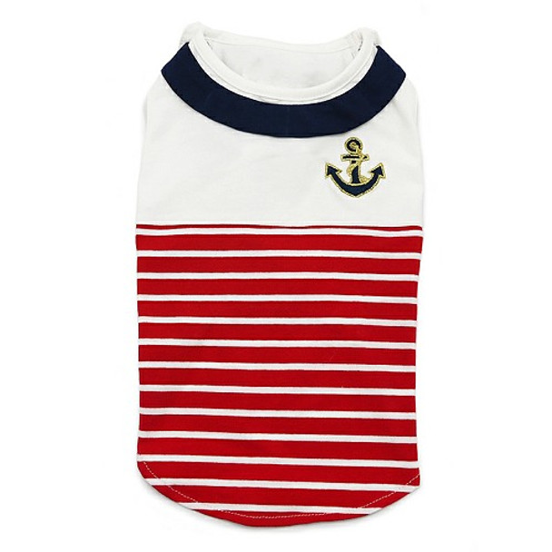 Nautical Stripe Dog Tank