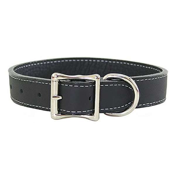 Tuscan Leather Dog Collar & Leash - Black