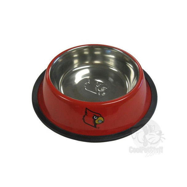 Louisville Cardinals Stainless Steel Pet Bowl