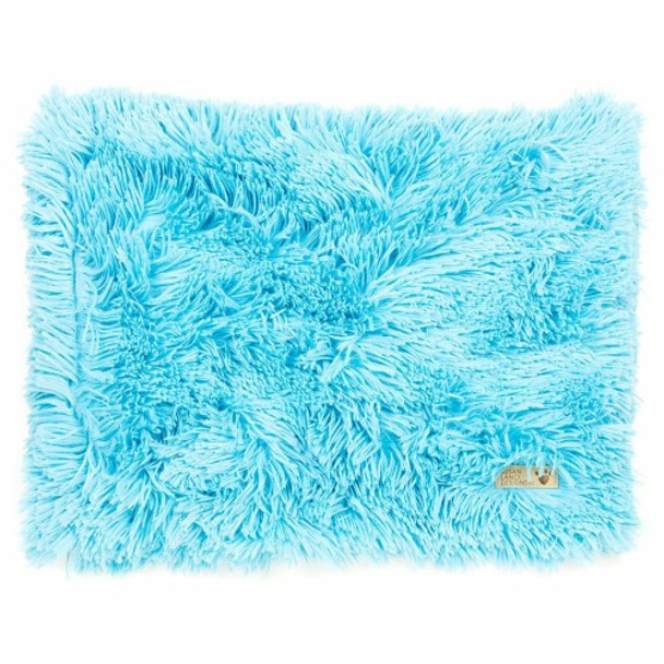 Aqua Plush Shag Dog Blankets - Susan Lanci