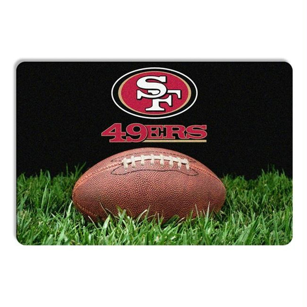 San Francisco 49ers Classic Football Pet Bowl Mat