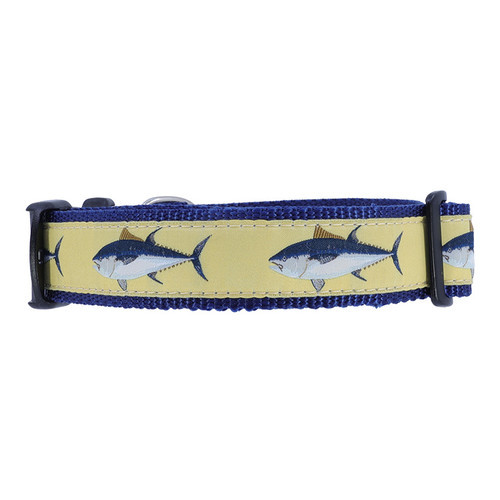 Dog Collar - Atlantic Blue Fin Tuna -  3/4 & 1 1/4