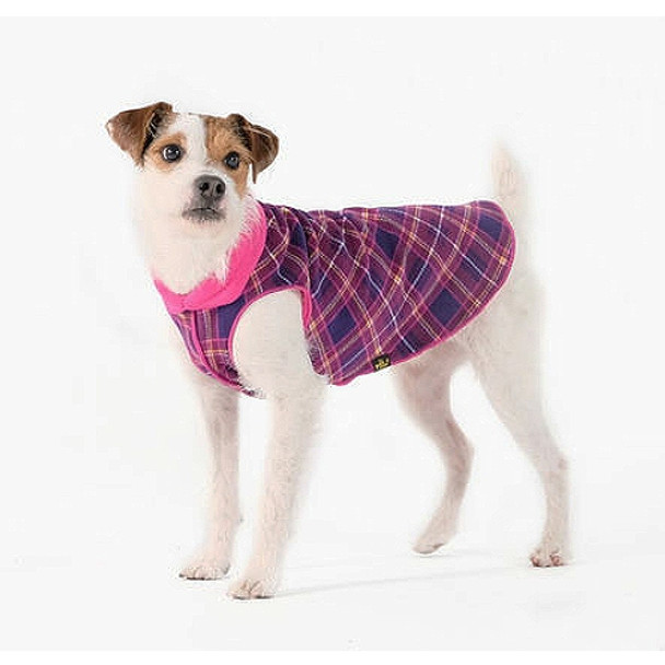 Mulberry Plaid / Fuchsia Duluth Double Fleece Dog Wrap