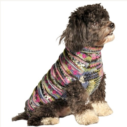 Purple WoodStock Cable Hand Knit Dog Sweaters