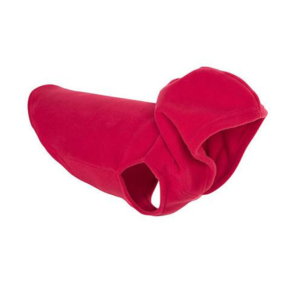 Warm Stretch Fleece Hoodie Dog Vest Wrap - Red