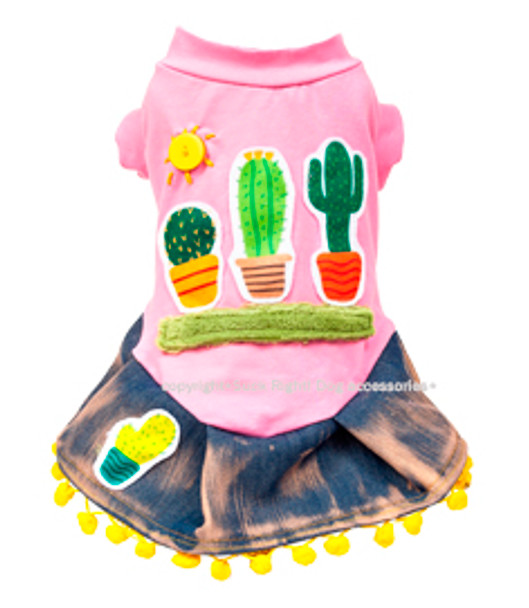 Designer Cactus Dog Dress