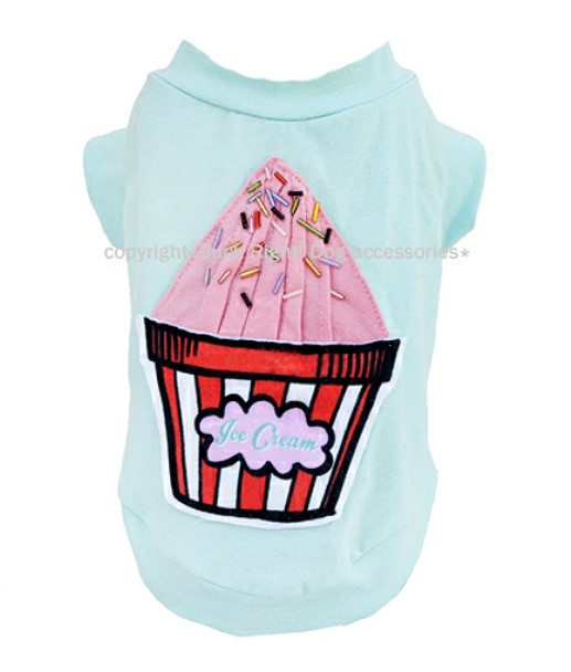 Designer Retro Ice Cream Dog T-Shirt