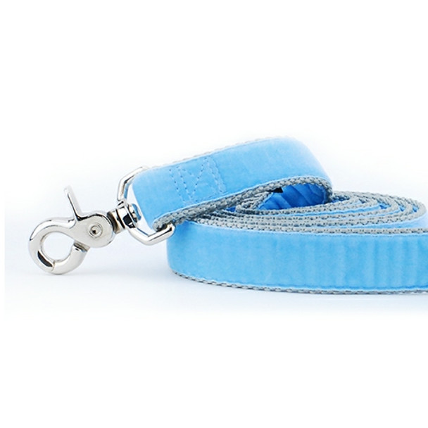 Light Blue Swiss Velvet Dog Leash