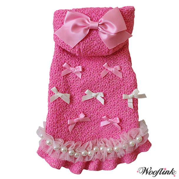 Wooflink My Sweetest Winter Dog Hoodie - Pink Wooflink My Sweetest Winter Dog Hoodie - Pink