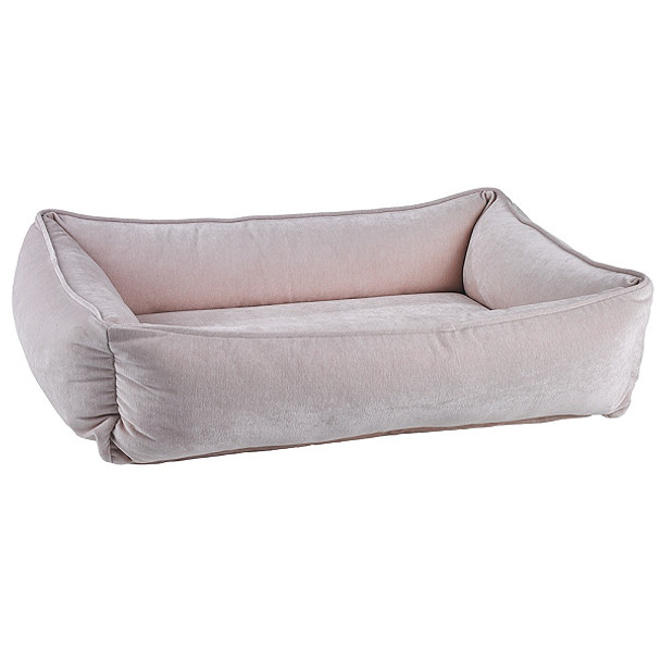 Blush Microvelvet Urban Lounger Pet Dog Bed