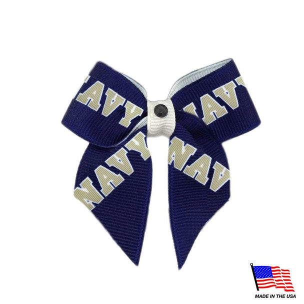 Navy Midshipmen Pet Hair Bow