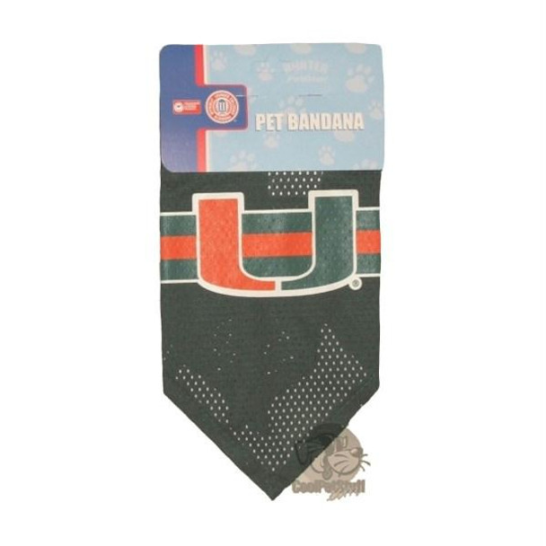 Miami Hurricanes Mesh Dog Bandana