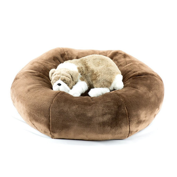 Plush Chocolate Spa Dog Bed