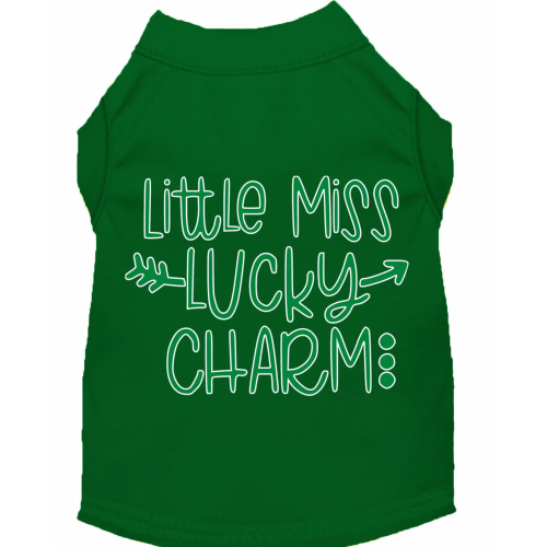 Little Miss Lucky Charm Screen Print Dog Shirt / Tank - 6 Colors