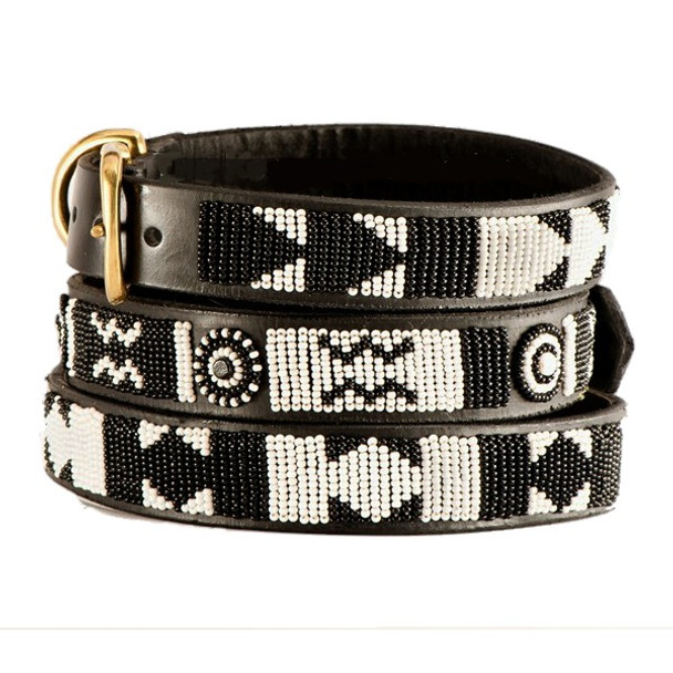 Ebony & Ivory African Beaded Collar & Leash Collection
