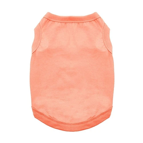 100% Plain Cotton Dog Tanks - Coral, XS