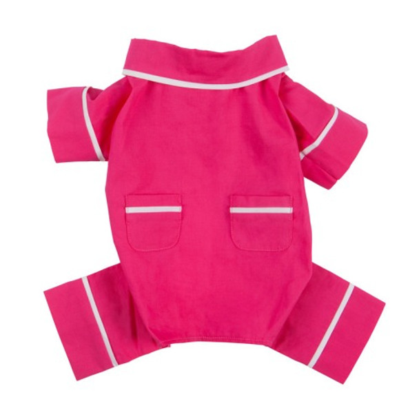 Hot Pink Poplin Cotton Dog Pajamas